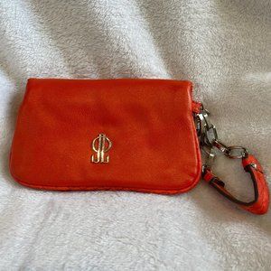 Orange Jennifer Lopez Fold Over Wristlet